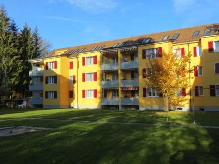 Mehrfamilienhaus Farbberatung Farbkonzept bunt KABE Farben